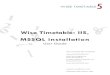 Wise Timetabl 7e: IIS, MSSQL installation