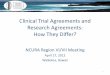 Clinical Trial Agreements and Research Agreements: How They 