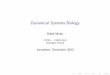 Dynamical Systems Biology