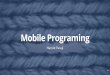 Mobile Programing