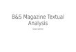 B&S Magazine Textual Analysis