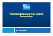 American Express Fixed Income Presentation