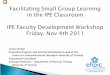 Facilitating Small Group Learning in the IPE Classroom