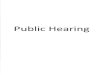 Agenda 7:00pm Public Hearing