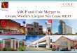 ARCP and Cole Merger to Create World's Largest Net Lease REIT