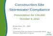 Construction Site Stormwater Compliance Presentation, part 2
