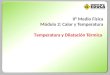 Temperatura y Dilatación térmica