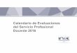 Calendario de Evaluaciones del Servicio Profesional Docente 2016