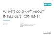 Whats So Smart About Intelligent Content?