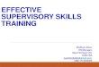 Effective supervisory skill trainig