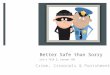 "Better Safe Than Sorry" Let's Talk 2: Lesson 13B