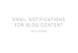 Email notifications for your blog content
