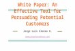 White paper: an effective tool for persuading potential customers