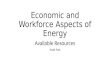 Economic and Workforce Aspects of Energy in Colorado