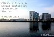 CPD in Social Justice and Trade Union Studies : Finance Capital, Trade Unionism and Social Justice