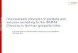 Interoperable provision of geodata and services according to the INSPIRE Directive in German geoportal sites