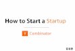 How to start a startup (by 와이컴비네이터)