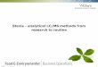 Stevia - Analytical LC/MS methods from research to routine - Waters Corporation Food Quality