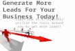 How To Effectively Generate More Leads