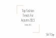 Top fashion trends for autumn 2015