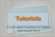 Tutorials--Exponential Functions in Tabular and Graph Form