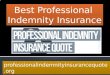 Best professional indemnity insurance