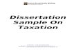 Taxation Dissertation Sample Document