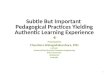 HI13-326  Subtle But Important Pedagogical Practices Yielding Authentic Learning Experience