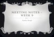 Meeting notes week 9