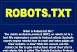 Robots.txt file generator