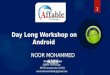 Seminar on mobile application development with android
