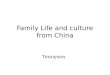 Family life and culture from china