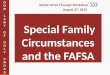 Special Situations and the FAFSA