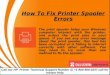 How to fix Printer Spooler Errors