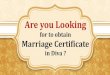 Marriage Certificate Available Online in Diva.Contact Pooja Madam : 9321006000, 02267706000, 67706001, 67706002