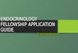 Endocrinology Fellowship Application Guide