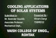 Cooling applications of solar system ppt