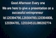 presentation on a successful entrepreneur