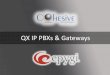 QX IP PBXs & Gateways | Cohesive Technologies