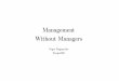 Management without managers