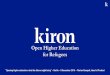Open Higher Education for Refugees by Florian Rampelt (kiron)