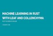 Machine Learning in Rust with Leaf and Collenchyma
