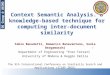 Context Semantic Analysis: a knowledge-based technique for computing inter-document similarity
