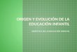 Origen y evolución de la educación infantil
