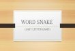 ESL Games - Word Snake