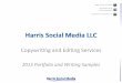 Harris Social Media LLC Writing Samples Portfolio 2015
