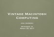 Vintage macintosh computing