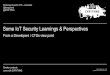 Some IoT Security Learnings