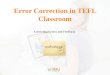 Error correction in the TEFL classroom