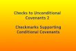 Checks to Unconditional Covenants 2